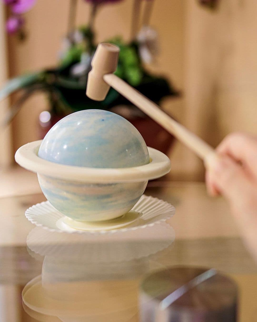 雲石藍星球蛋糕