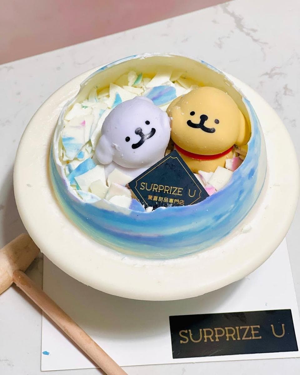 線條小狗 星球扑扑蛋糕