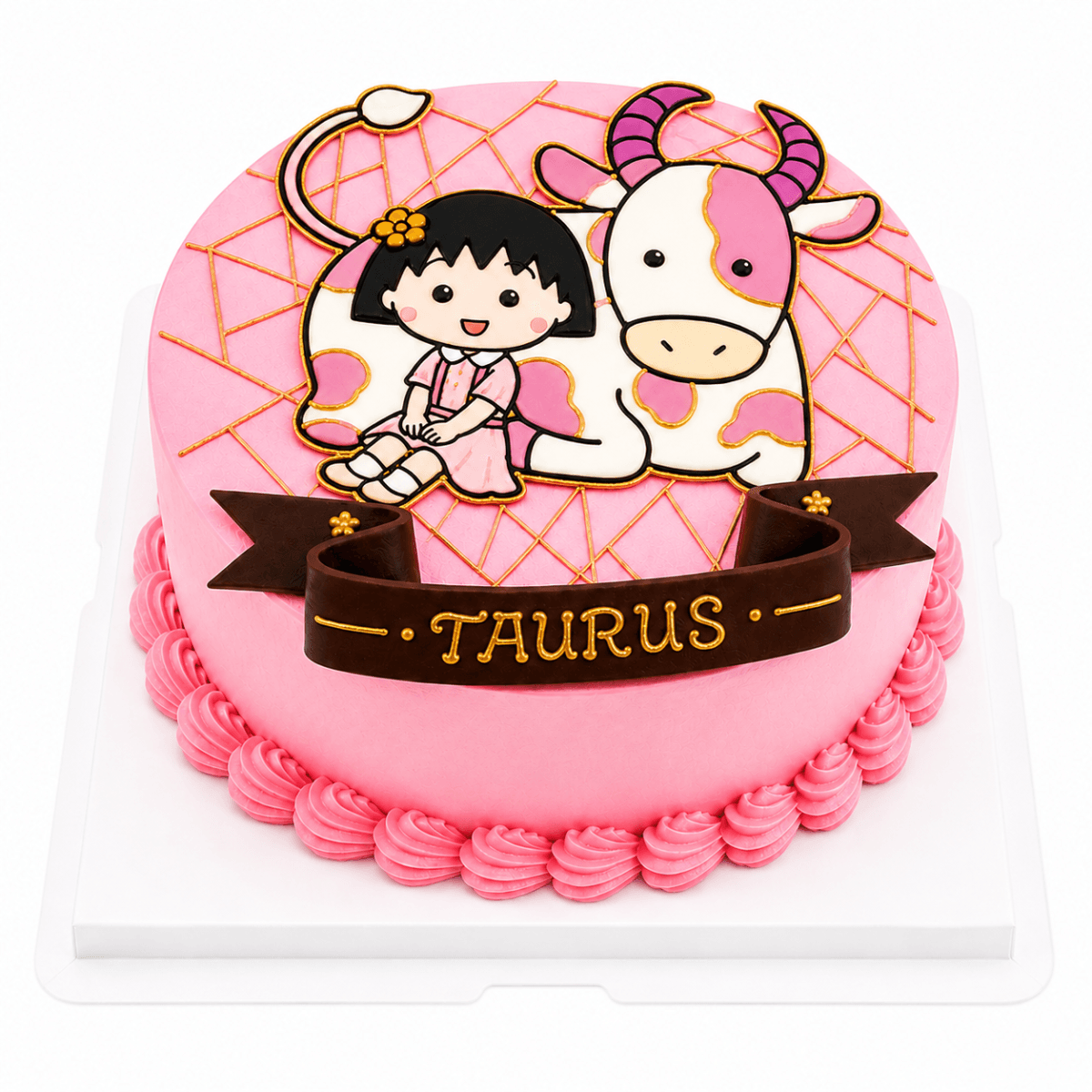 Chibi Maruko Chan Hand-Drawn Cake