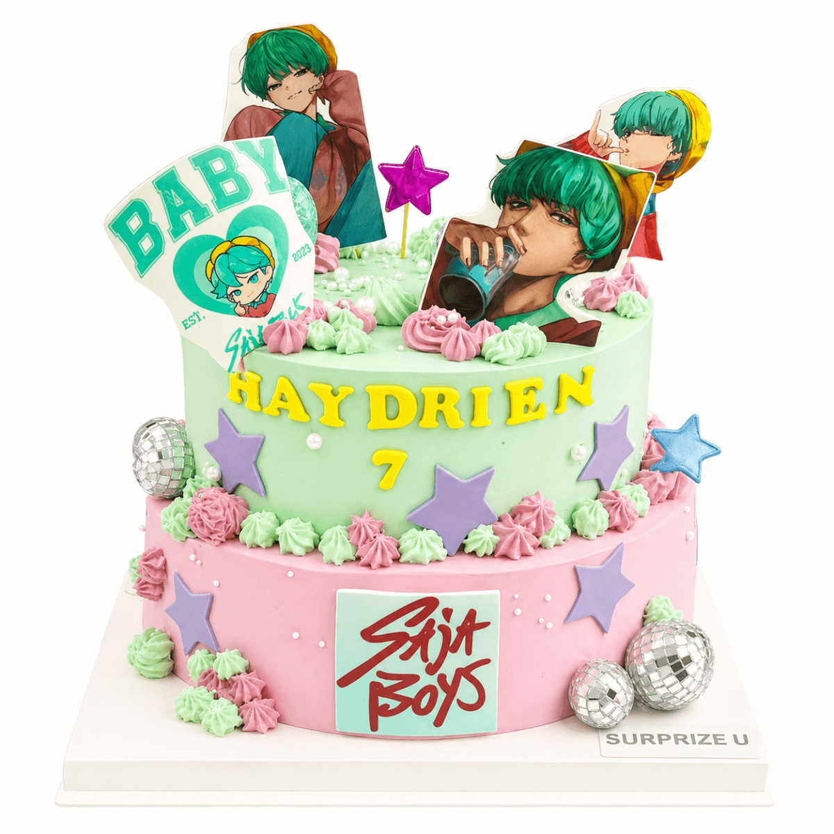 Baby Saja Two-Tier Styling Cake