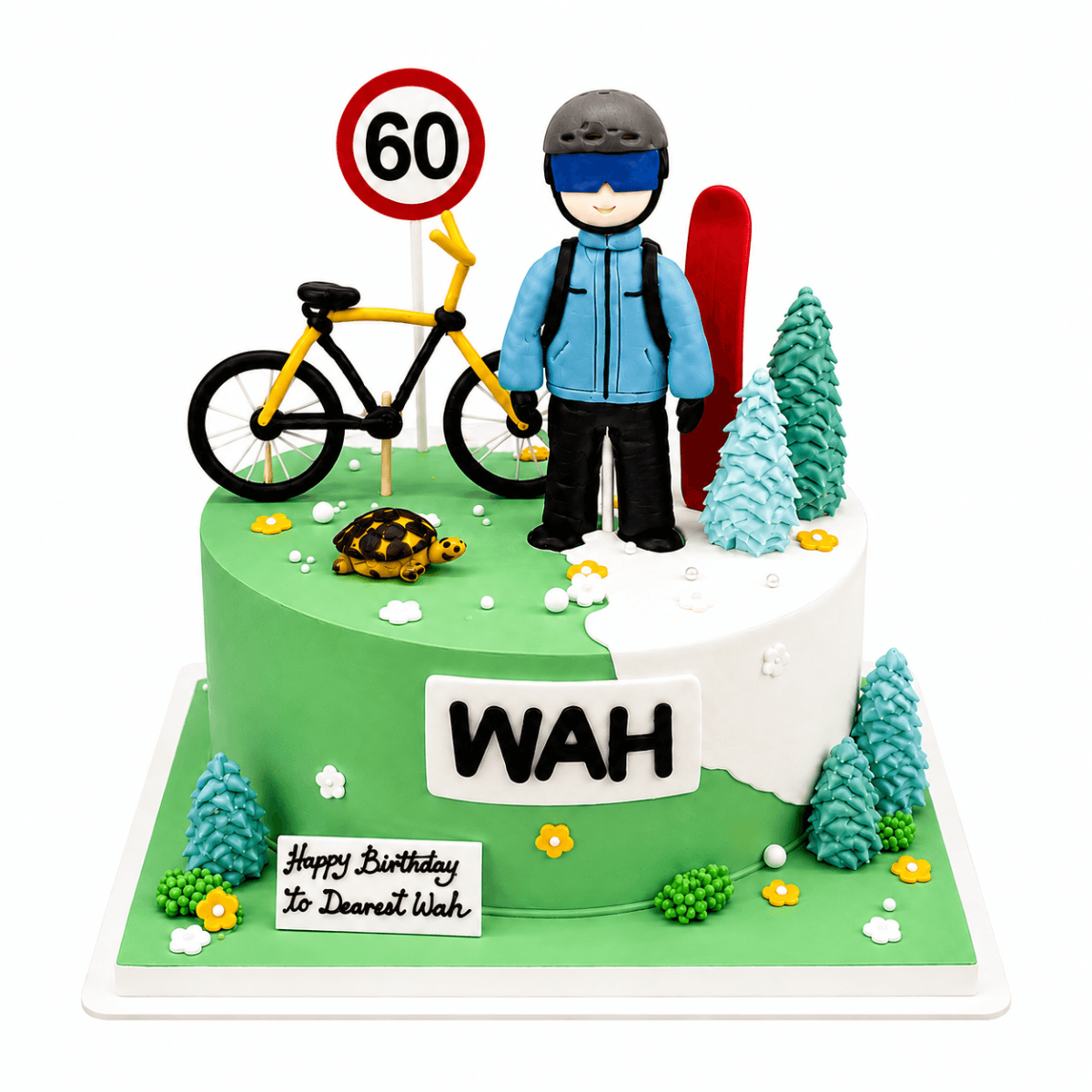 Cycling and Skiing Adventure Styling Cake