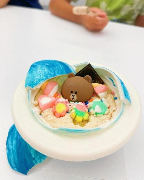 Line Friends 熊大 Brown 星球扑扑蛋糕