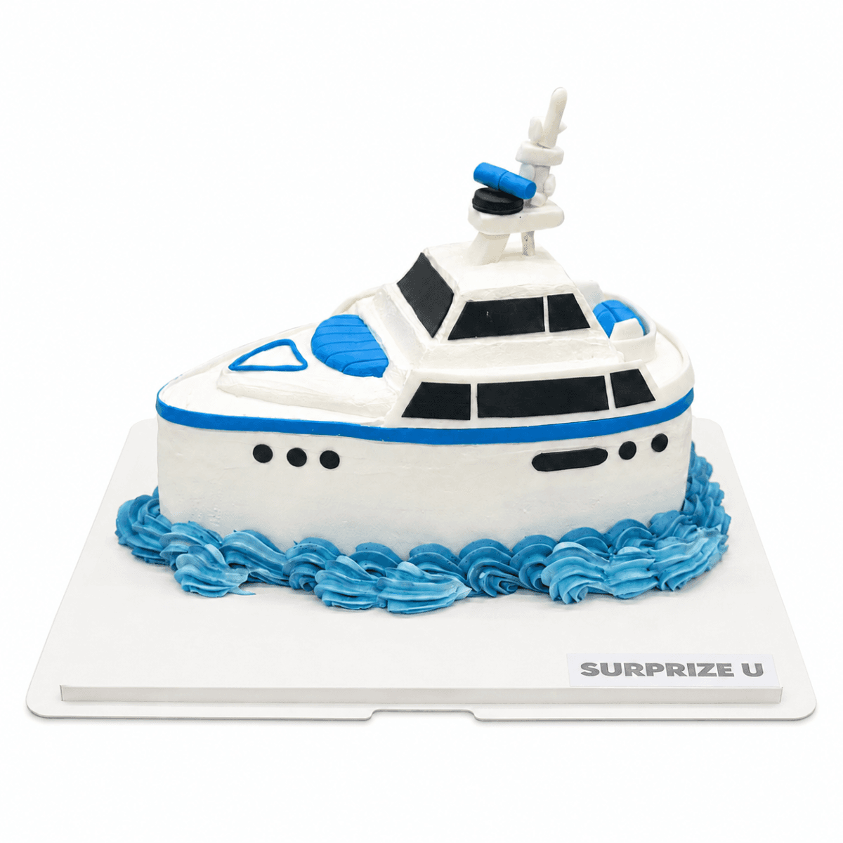 Blue Sea Yacht 3D Styling Cake