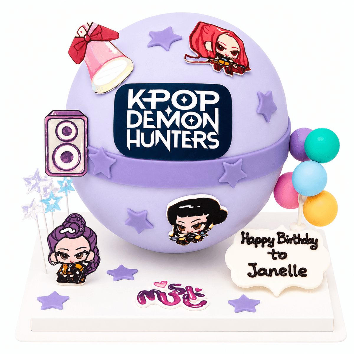 Kpop 獵魔女團 造型扑扑蛋糕