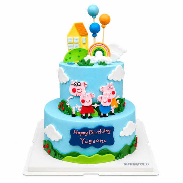Peppa Pig 雙層造型蛋糕
