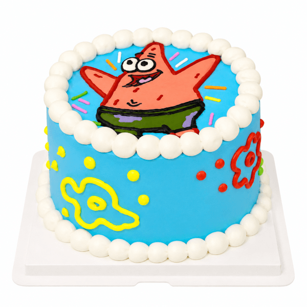Patrick Star Hand-Drawn Cake