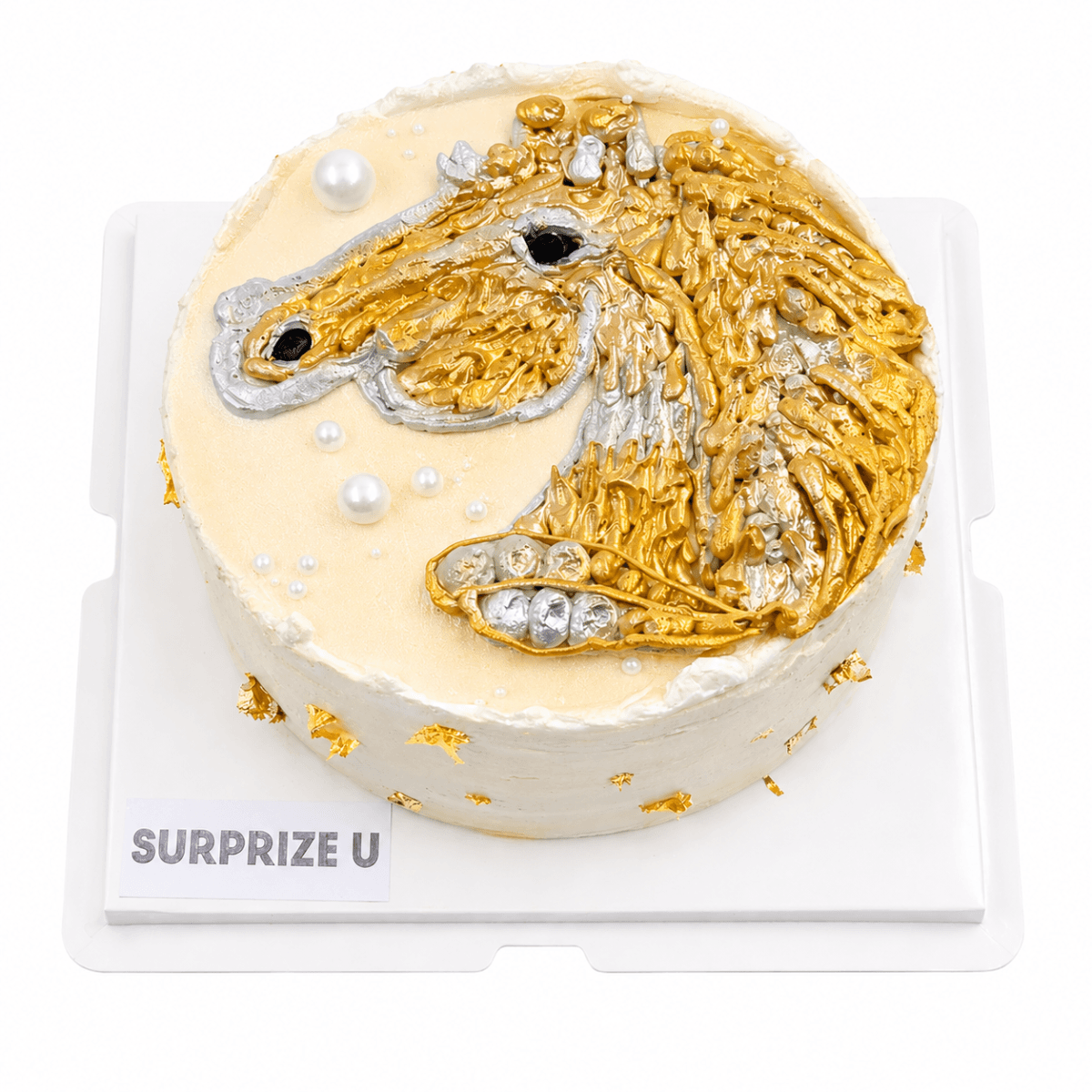Golden Horse Styling Cake