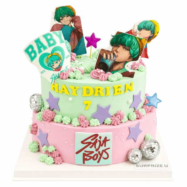 Baby Saja Two-Tier Styling Cake