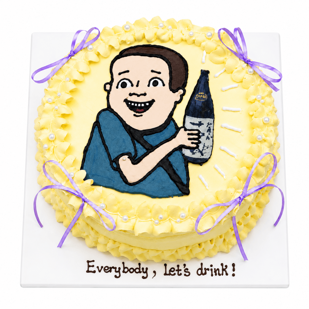 Bobby Hill Hand Drawn Cake