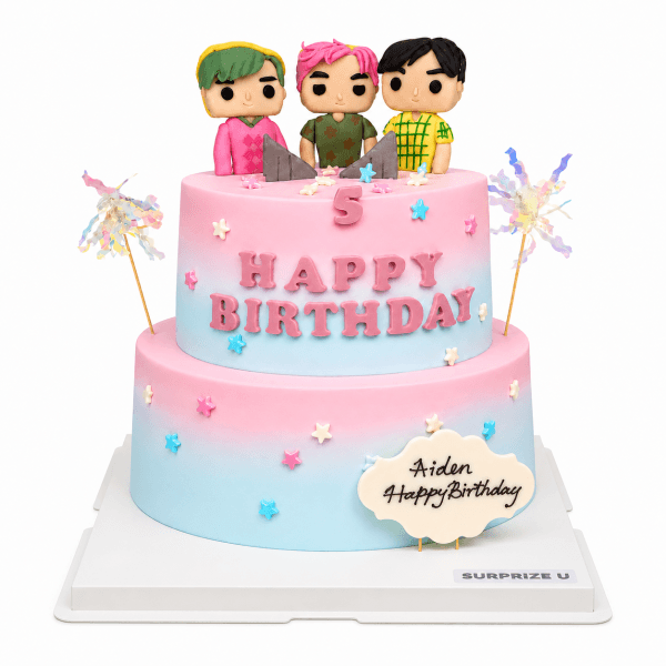 Saja Boys Two-Tier Styling Cake