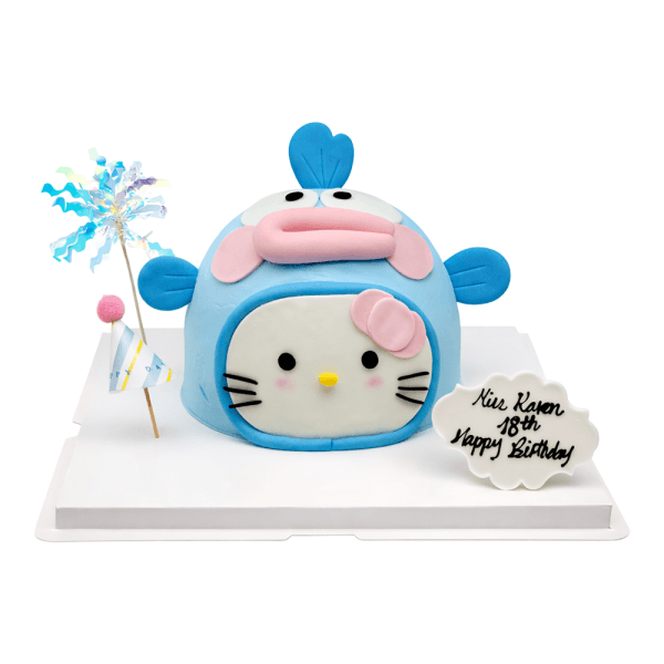 Hello Kitty × Hangyodon 造型蛋糕