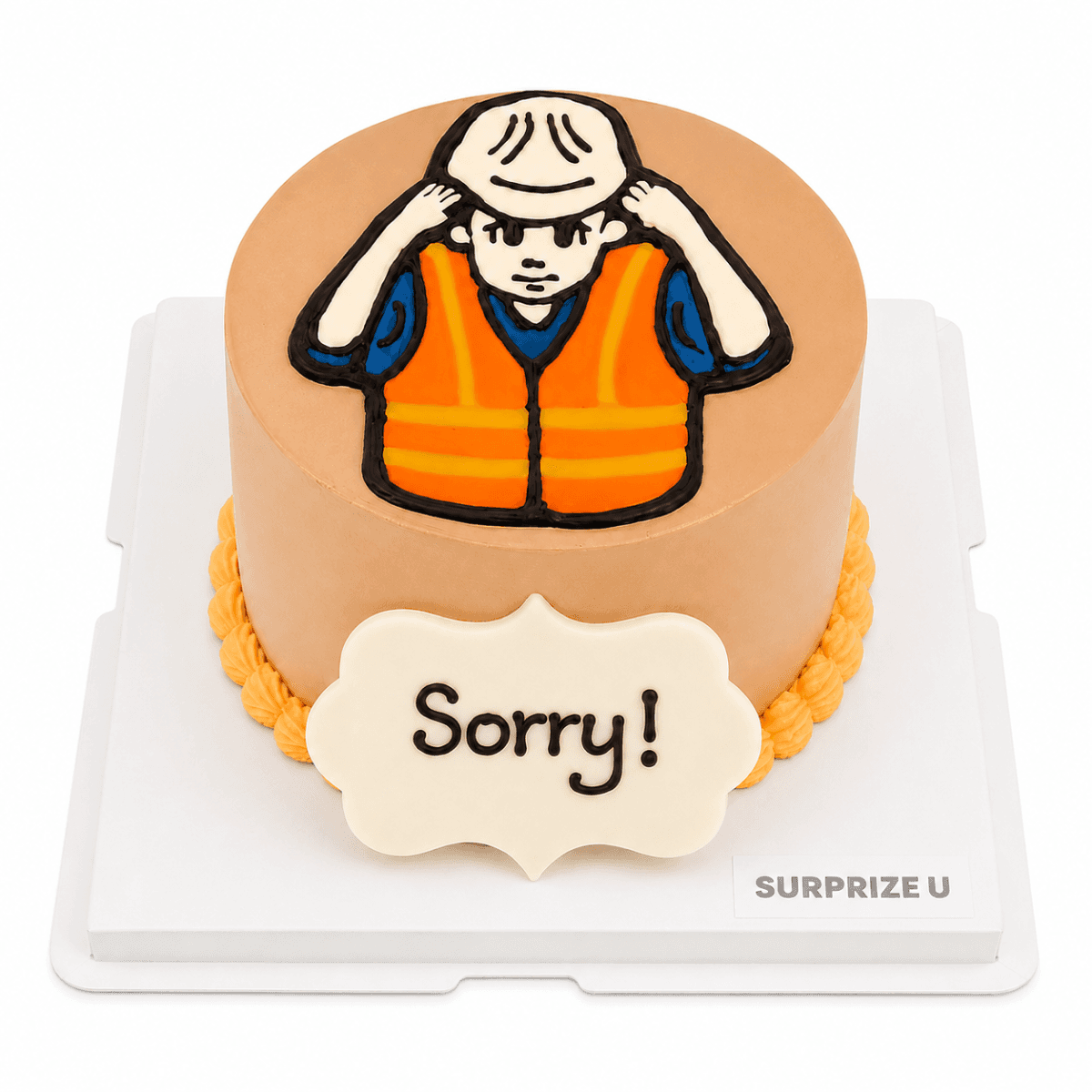 Sorry Hand-Drawn Cake
