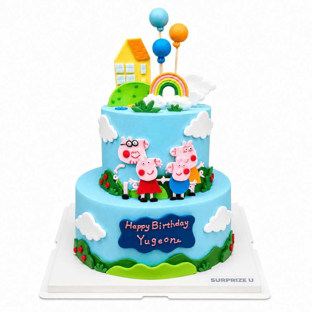 Peppa Pig 雙層造型蛋糕