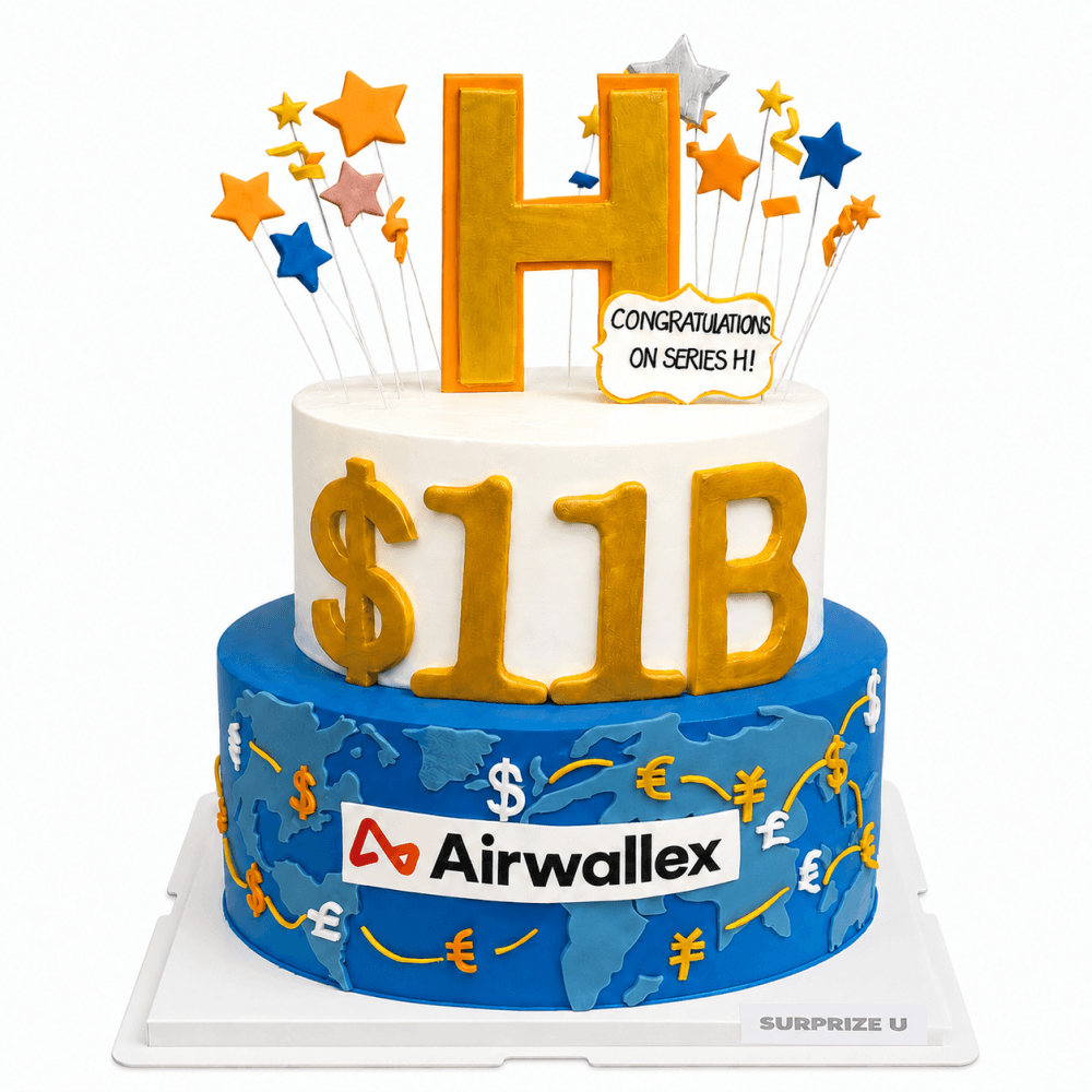 Airwallex H 輪融資 雙層造型蛋糕