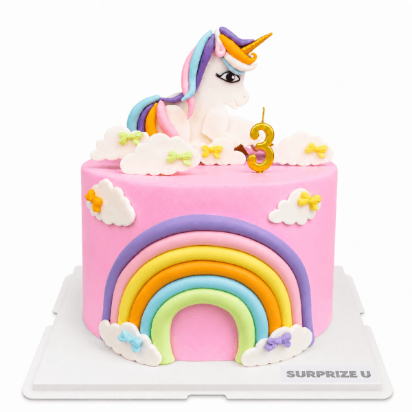Rainbow Unicorn Styling Cake