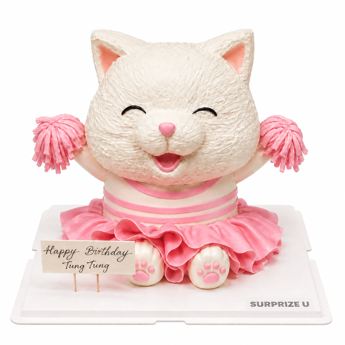 Cheerleader Cat Styling Cake