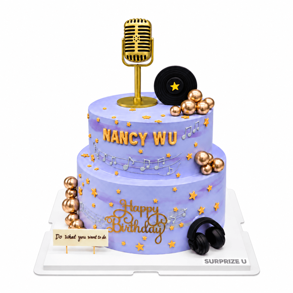 Music Studio Two-Tier Cake