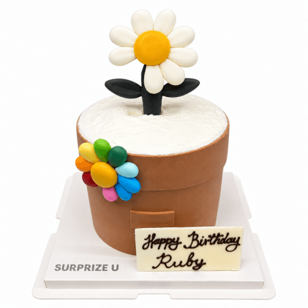 G-Dragon Daisy Flower Pot Styling Tall Cake